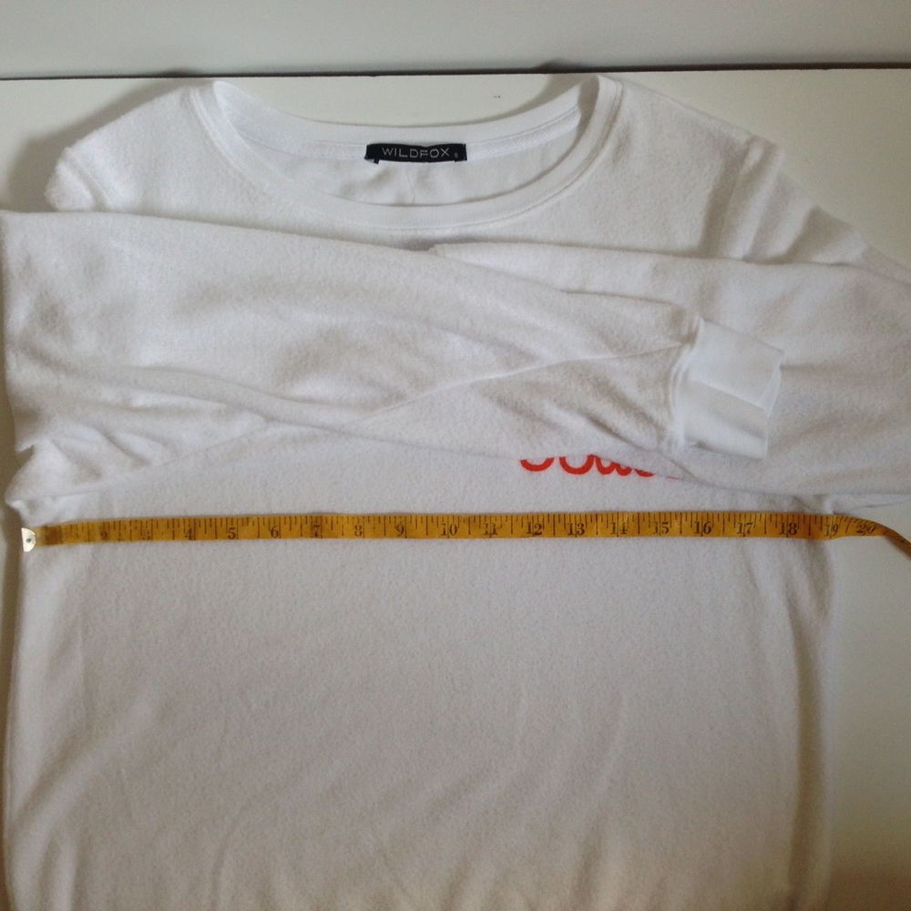 ‼️SOLD‼️ WILDFOX l Babe White Baggy Beach Jumper S - Picture 8 of 8